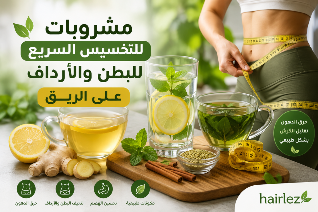 أفضل مشروبات للتخسيس السريع للبطن والأرداف على الريق