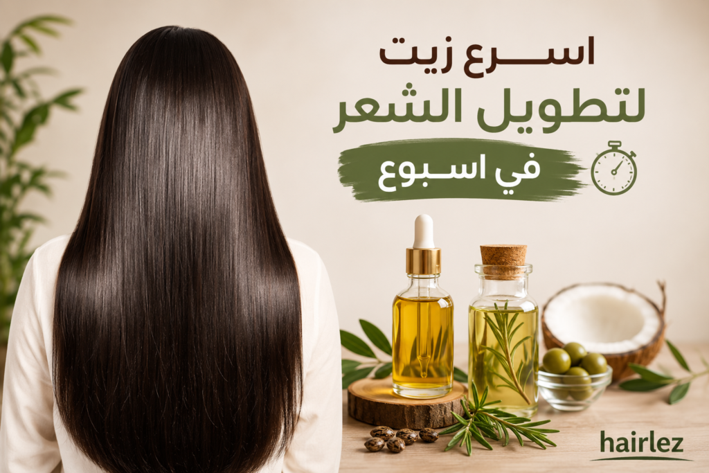 اسرع زيت لتطويل الشعر في اسبوع