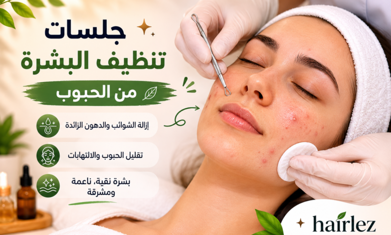 جلسات تنظيف البشرة من الحبوب