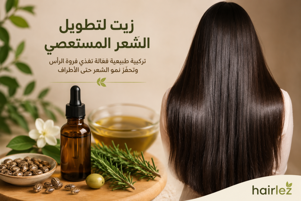 زيت لتطويل الشعر المستعصي