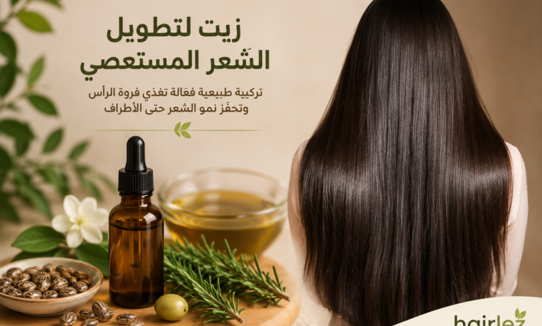 زيت لتطويل الشعر المستعصي