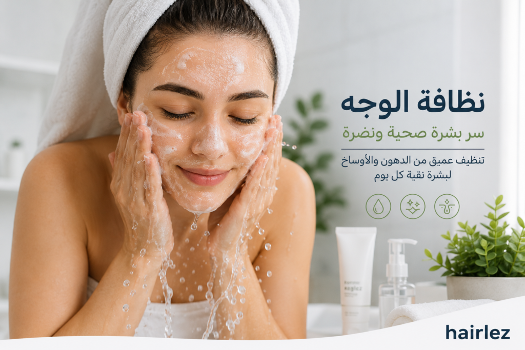 طريقة تنظيف الوجه من الدهون والاوساخ