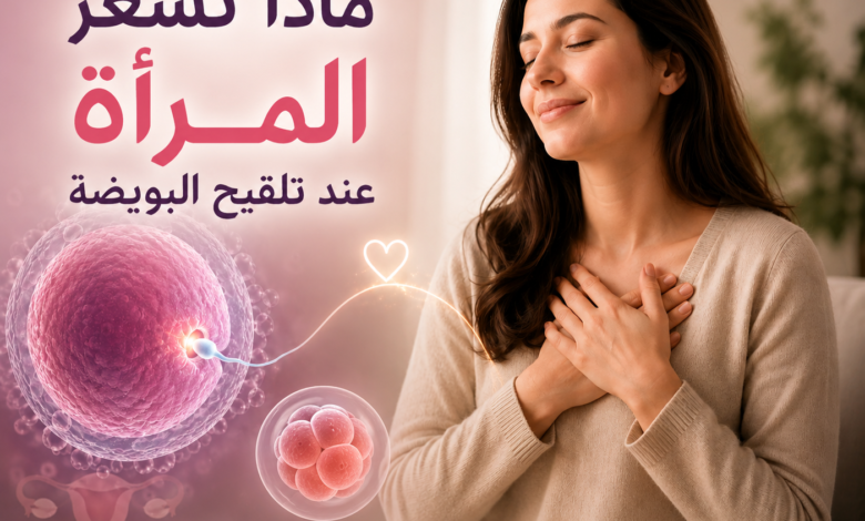 ماذا تشعر المرأة عند تلقيح البويضة